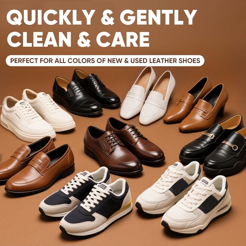 OAKDOLCHE 70PCS Leather Shoe Wipes (35 Clean + 35 Care), Independent Packaging, Leather Wipes for Clean & Restore, Leather Cleaner and Conditioner for Shoes, Boots, Bags & Car Interior - Image 2
